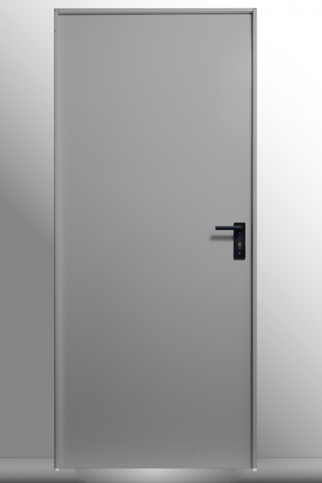 Usa metalica blat 40 mm din otel multifunctionala pentru boxa / magazie - RAL 7035 Gri Deschis - Deschidere Reversibila [3]