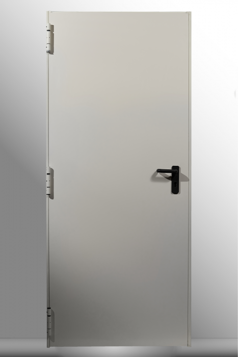 Usa metalica intrare secundara cu geam RAL 9001 - Crem - Usa multifunctionala [3]