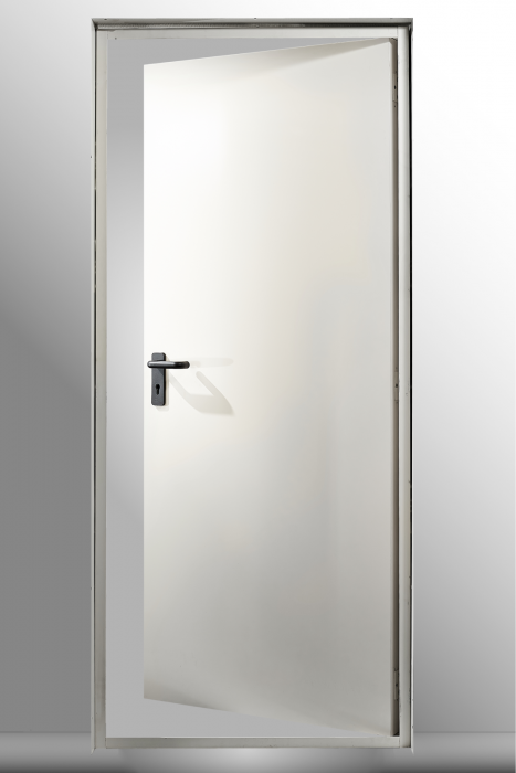 Usa metalica intrare secundara cu geam RAL 9001 - Crem - Usa multifunctionala [2]