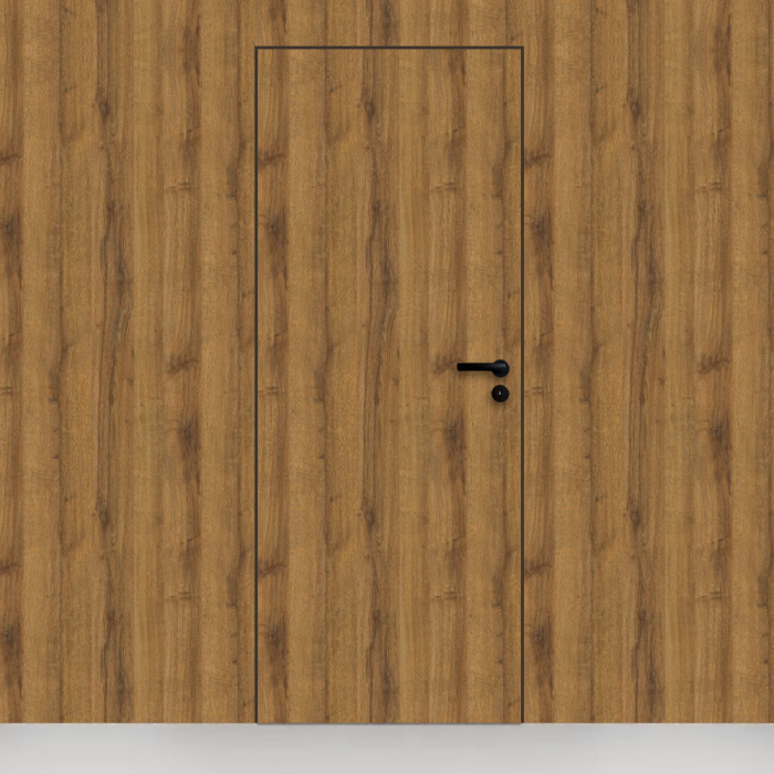 Usa tehnica din lemn cu finisaj HPL balamale ascuns si toc metalic [2]