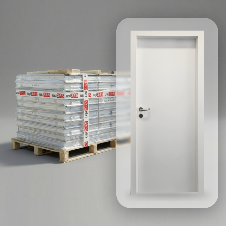 25 x Usa de interior HPL 0.7 Alb cu toc metalic / toc reglabil decor - Suprafata Antimicrobiana [0]