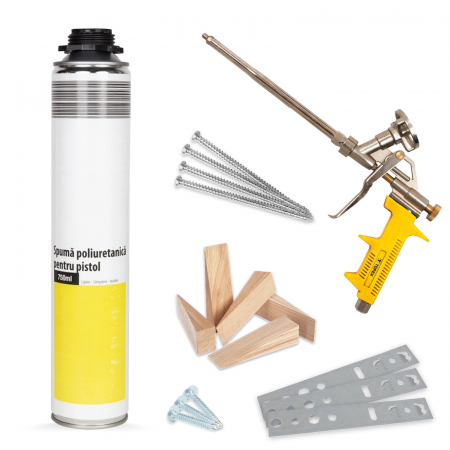 Kit de montaj universal pentru usi de interior, usi intrare in casa sau apartament