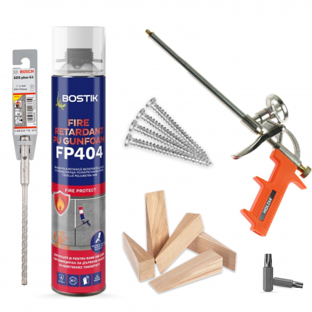 Piese / Mentenanta - Usi antifoc - Kit complet de montaj pentru Usi metalice Tehnice