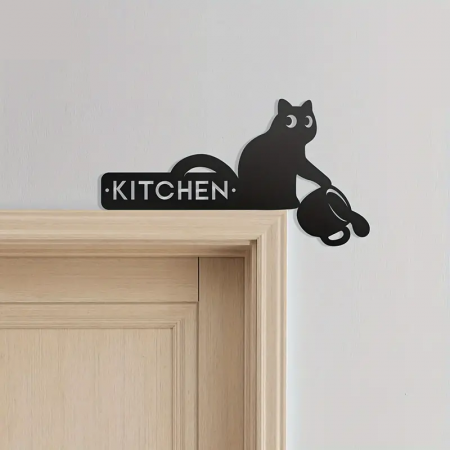 Placuta metalica decorativa 'KITCHEN' pentru usa / perete [2]