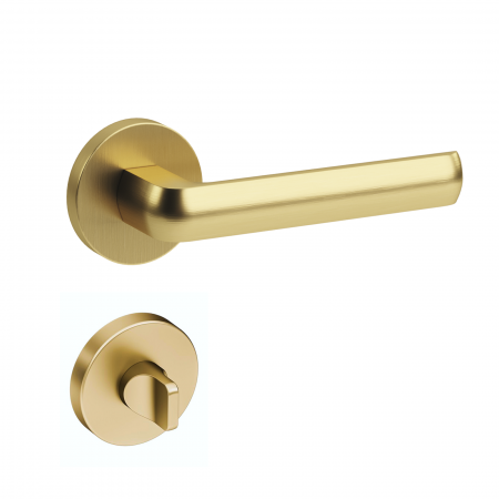 Manere usi interior - Maner usa de interior Auriu Accent Plus cu fluture WC sau rozeta BB