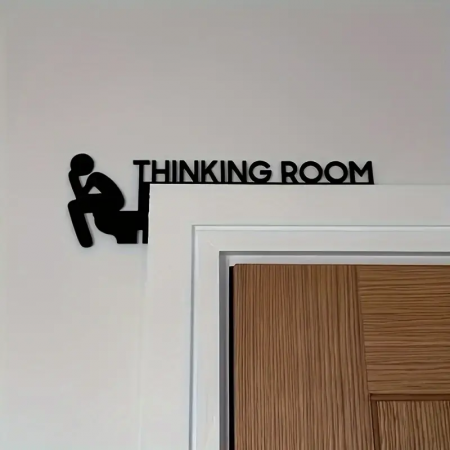 Placuta decorativa usa baie - 'Thinking Room' - Stanga