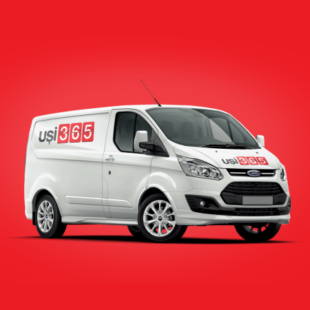Sticker autocolant van mediu logo USI365 [1]