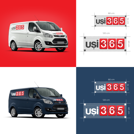 Premii cadou - Sticker autocolant van mediu logo USI365