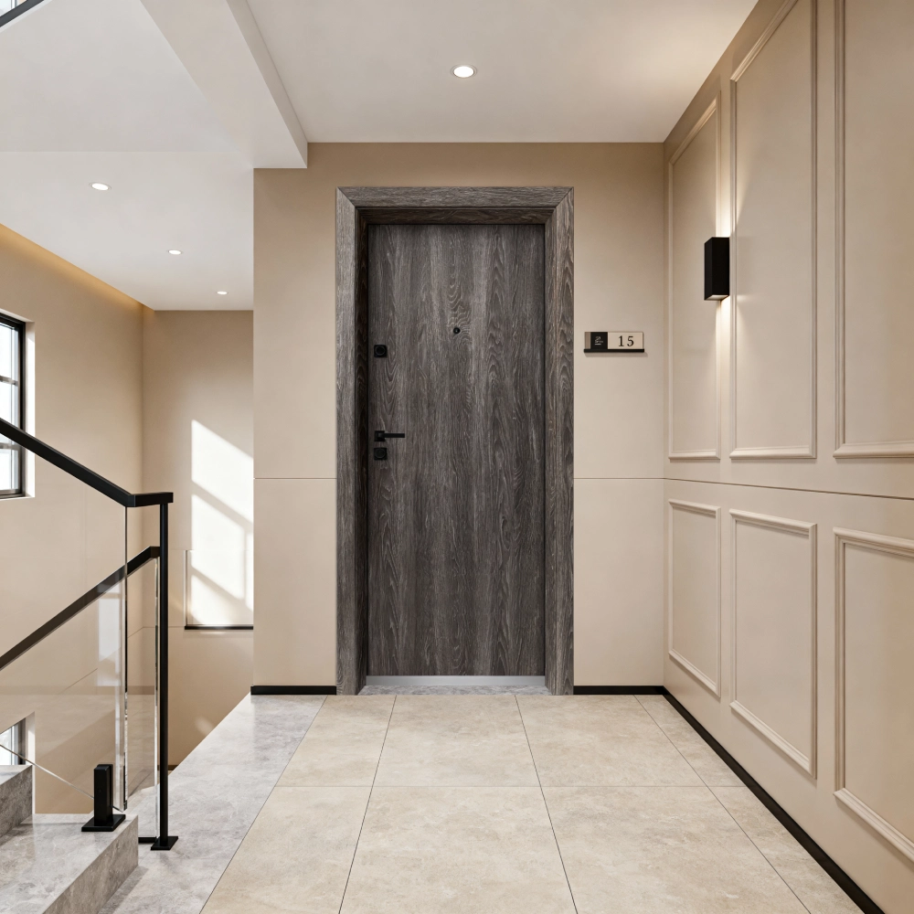 Usa antiefractie RC3 intrare apartament FORTUNA365 – Bicolora Alb Interior / Pin Negru Exterior [4]