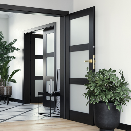 Usa cu toc reglabil HDF PORTA GRANDE - Model B3 cu sticla mata [1]