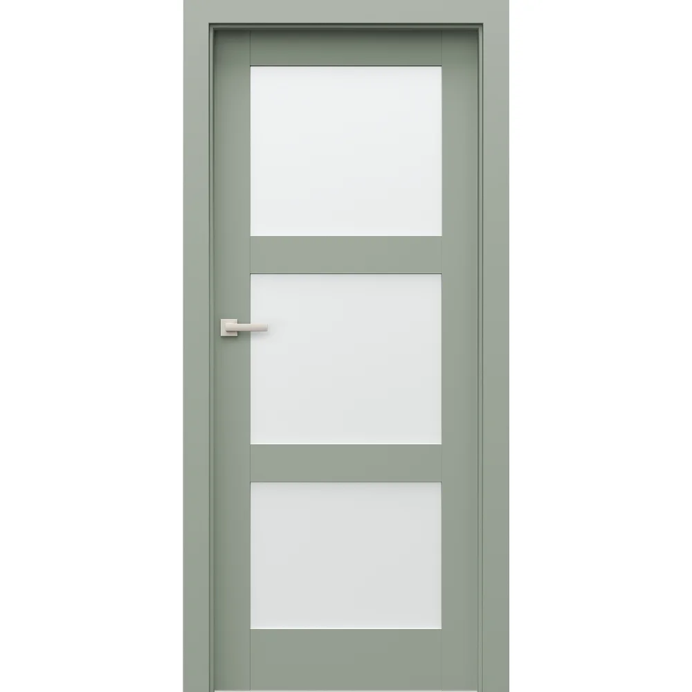 Usi Gri Antracit - Usa cu toc reglabil HDF PORTA GRANDE - Model B3 cu sticla mata