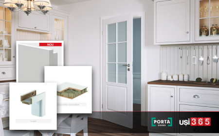 Usa cu toc reglabil HDF PORTA LONDRA Model B finisajt neted / Vopsea UV Premium / Standard [1]