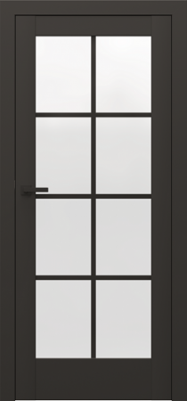 Usi PORTA Doors - Usa cu toc reglabil HDF PORTA VERTE HOME BLACK - Model B5 cu sticla transparent vospita