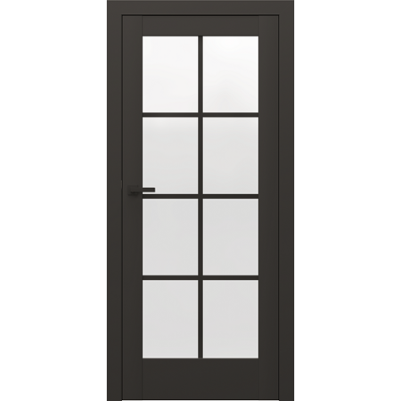 Oferta de Primavara - Usa cu toc reglabil MDF PORTA VERTE HOME BLACK - Model B5 cu sticla transparent vospita