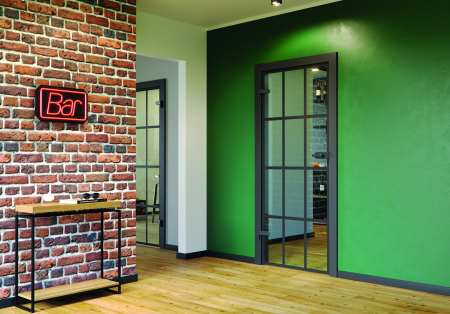 Usa PORTA PORTA GLASS CU STICLA TRANSPARENTA + TOC PORTA SYSTEM GK CPL NEGRU [2]