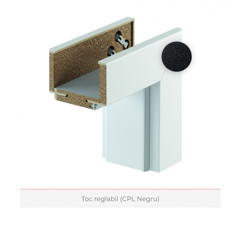 Usa PORTA PORTA GLASS CU STICLA TRANSPARENTA + TOC PORTA SYSTEM GK CPL NEGRU [1]