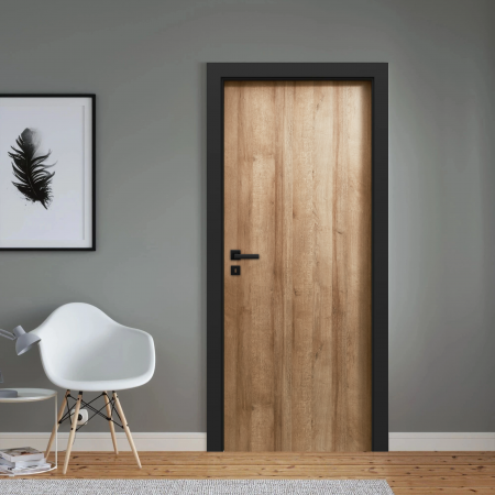 Usa de interior stil Scandinav cu toc metalic negru mat [1]