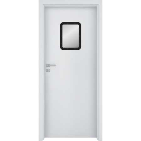 Usi HPL/CPL - Usa de interior cu toc metalic si geam coplanar