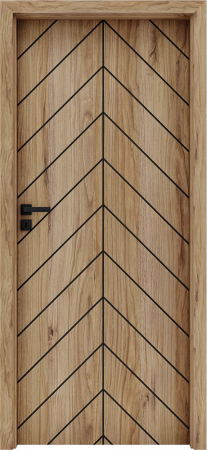 Usa de interior cu toc reglabil HDF - Frezaje decorative [1]