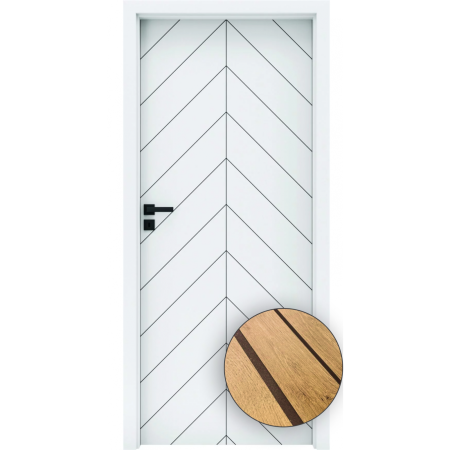 Usi Albe - Usa de interior cu toc reglabil HDF - Frezaje decorative