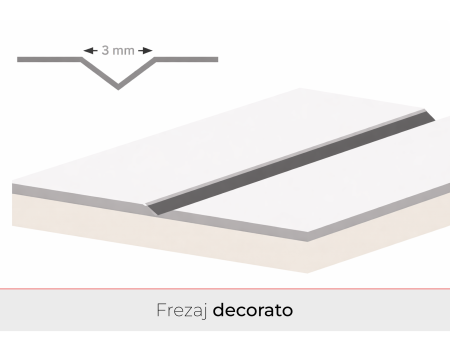 Usa de interior cu toc reglabil HDF - Frezaje decorative [4]