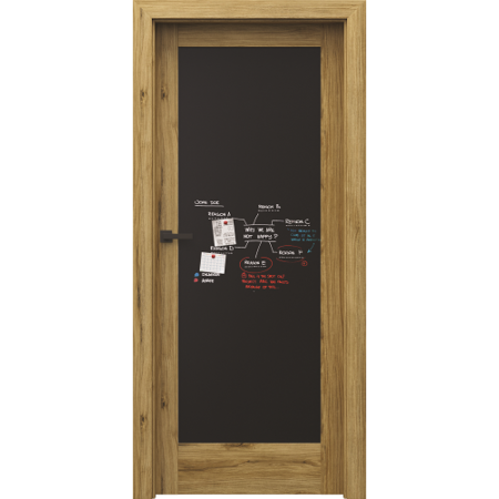 Usi de interior - Usa de interior cu toc reglabil MDF PORTA VERTE HOME - Model E0 cu tabla neagra