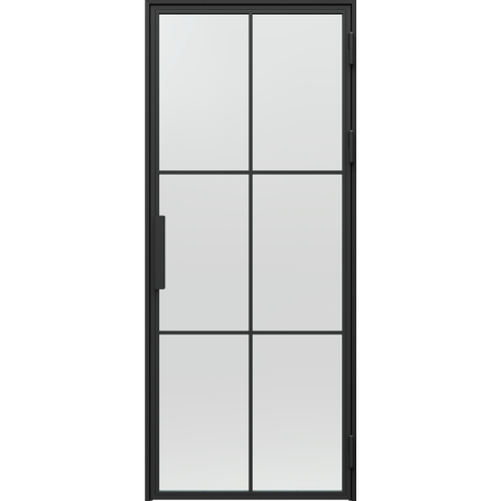 Usi Sticla - Usa de interior din sticla cu rama neagra din otel