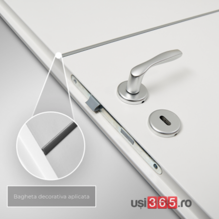 Usa de interior gri antracit finisaj CPL cu toc metalic negru mat - INFINIT 4.2 [2]