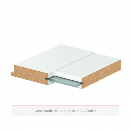 Usa de interior PORTA VERTE PREMIUM cu toc reglabil - Model E5 - Sticla mata [4]