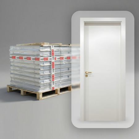 Pachet 25 x Usa de interior HPL 0.8 Alb cu toc reglabil CPL 0.15 - Suprafata Antimicrobiana