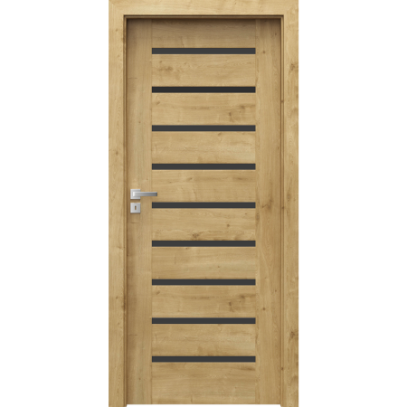 Usi cu balamale ascunse - Usa de interior PORTA CONCEPT cu balamale ascunse - Model A9 cu sticla neagra