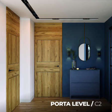 Usa de interior PORTA LEVEL cu toc si insertii negre - Model C.2 [1]