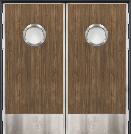 Usa dubla flip-flap restaurant bucatarie cu geam hublou - dublu batanta cu deschidere 180 grade [0]