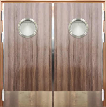 Usa dubla flip-flap restaurant bucatarie cu geam hublou - dublu batanta cu deschidere 180 grade [0]