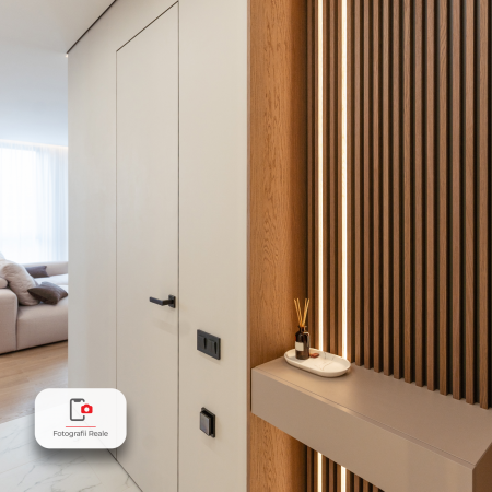 Usa Filomuro Hide  / cu toc ascuns PORTA Doors Alb HDF - Standard Inalt - Miez PAL Tubular [1]