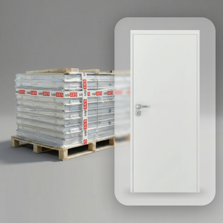 Pachet 10 x Usa Filomuro Hide / cu toc ascuns PORTA Doors Alb HDF - Miez Fagure Stabilizare [0]