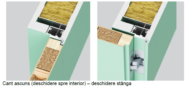 Pachet 10 x Usa Filomuro Hide / cu toc ascuns PORTA Doors Alb HDF - Miez Fagure Stabilizare [10]