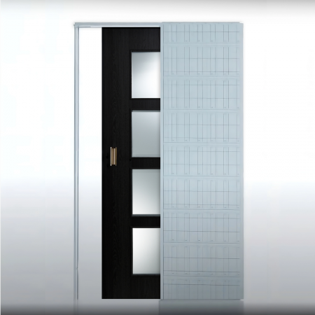 Usi Glisante - Usa glisanta cu model HDF incastrata in perete - Colectia QUADRAT 4.1