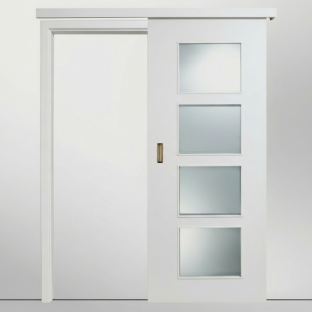 Usi glisante aplicate pe perete - Usa glisanta HDF aplicata pe perete - Colectia QUADRAT 4.1