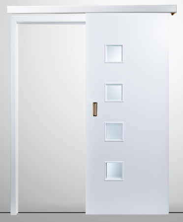 Usi Glisante - Usa glisanta HDF aplicata pe perete - Colectia QUADRAT 4.4