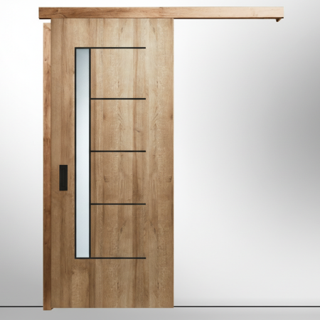 Usi la comanda - Usa glisanta HDF aplicata pe perete - Colectia STENOIR 7.5