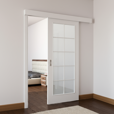 Usi Glisante - Usa glisanta HDF aplicata pe perete PORTA Decor model C