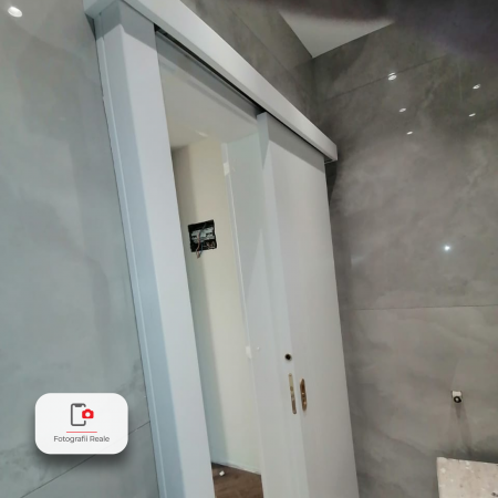 Usa glisanta Porta Decor cu incuietoare si toc porta tunel -Alb [3]