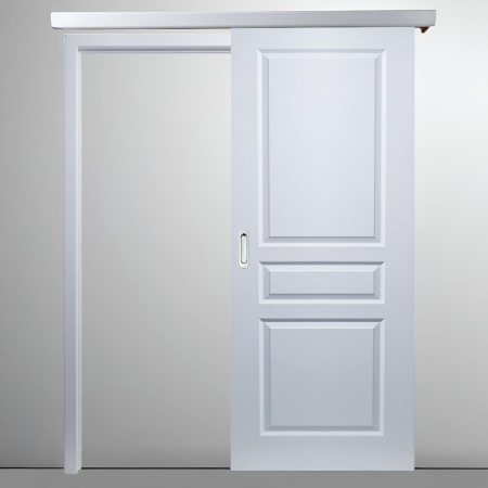 Usi Glisante - Usa glisanta PORTA VIENA aplicata pe perete vopsita Alb