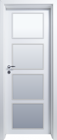 Usi cu Toc Reglabil - Usa HDF cu toc reglabil din MDF/PAL - Colectia QUADRAT 4.1 - Culoare Alb