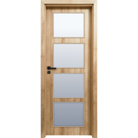 Prezentare Live Usi - Usa HDF cu toc reglabil din MDF/PAL - Colectia QUADRAT 4.1 - Culoare Stejar