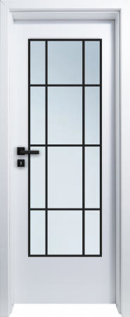 Usi cu Toc Reglabil - Usa HDF cu toc reglabil din MDF/PAL - Colectia SONG 5.3 - Culoare Alb cu baghete Negre