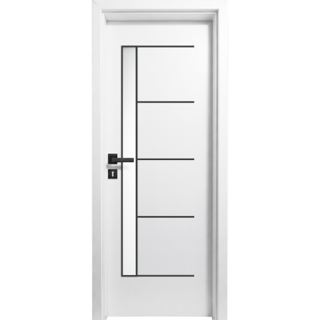 Usi cu Toc Reglabil - Usa interior Alba HDF cu toc reglabil din MDF/PAL - Colectia STENOIR Alb 7.5