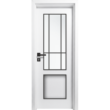 Usi cu Toc Reglabil - Usa interior Alba HDF cu toc reglabil din MDF/PAL - Colectia STENOIR Alb 7.8