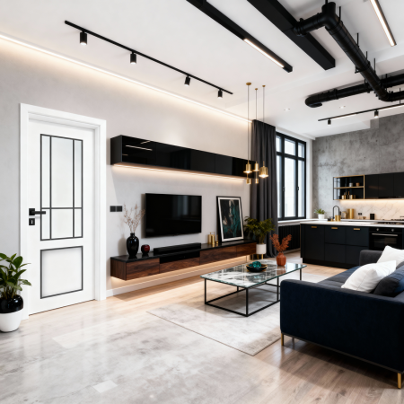 Usa interior Alba HDF cu toc reglabil din MDF/PAL - Colectia STENOIR Alb 7.9 [1]